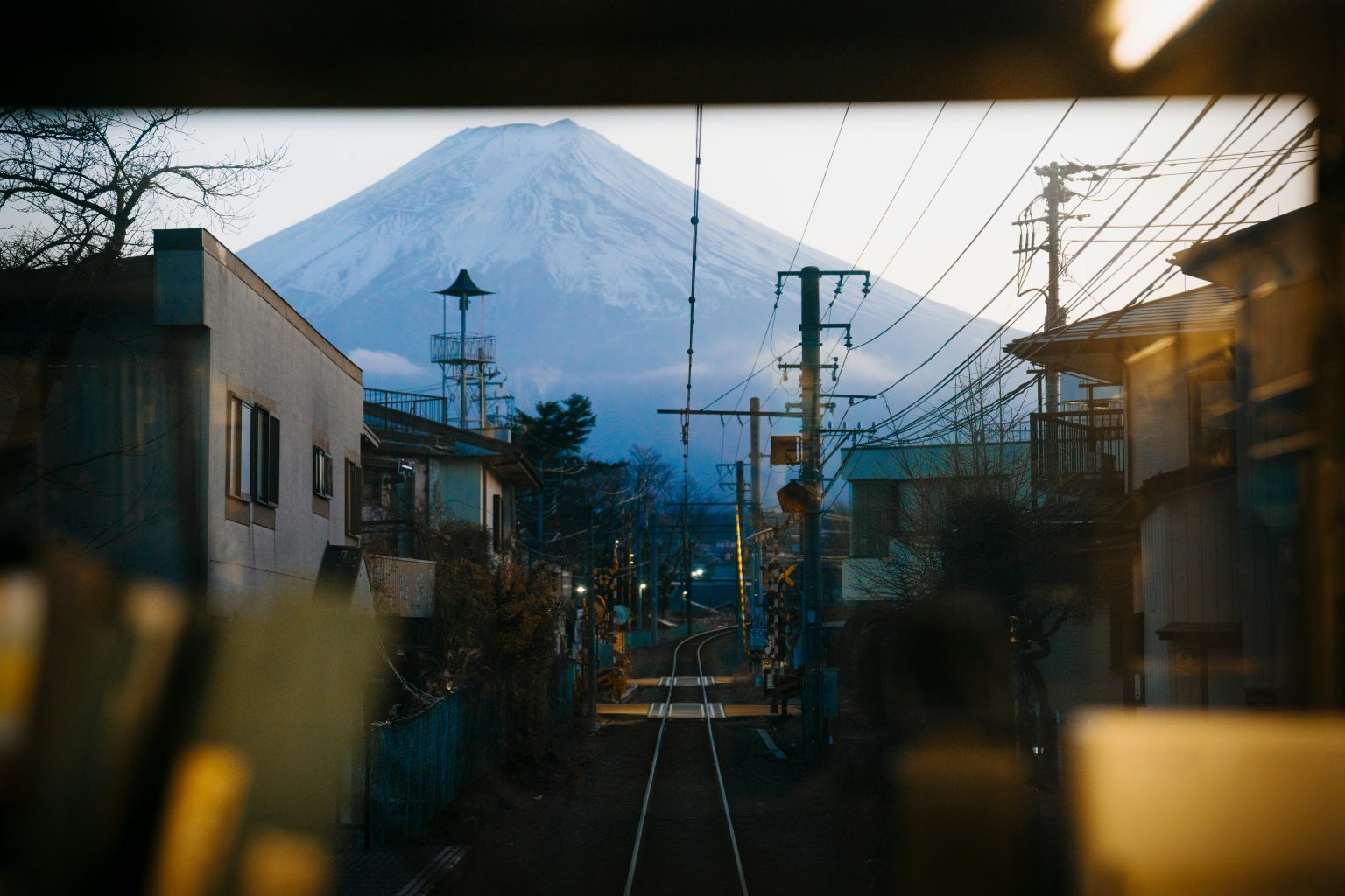 Mount Fuji vom Zug